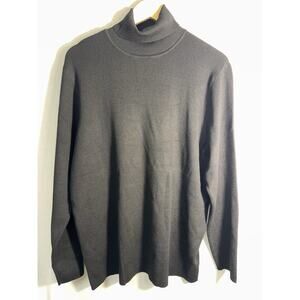 Chico’s Black Turtleneck Sweater Women’s XL Long Sleeve Rayon Blend NWT